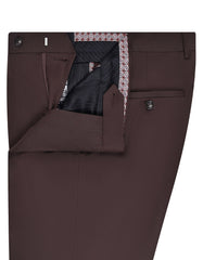 Chocolate Plain Formal Trouser Tailored Smart Fit FT2610-4S-32
