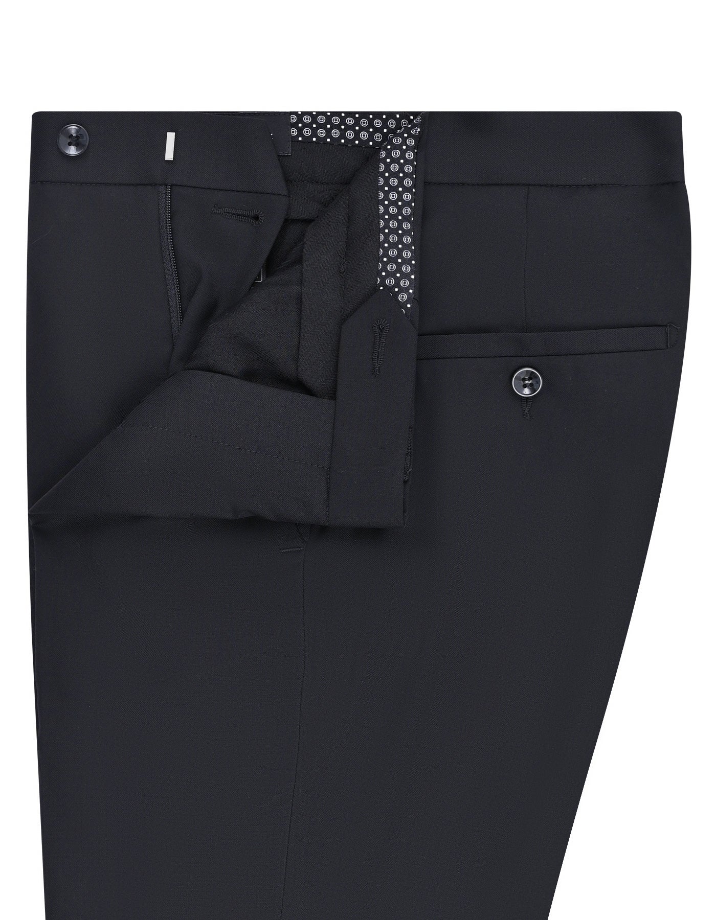 Black Plain Formal Trouser Tailored Smart Fit FT2612-3S-32