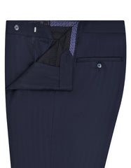 D Blue Texture Formal Trouser Tailored Smart Fit FT2659S-32