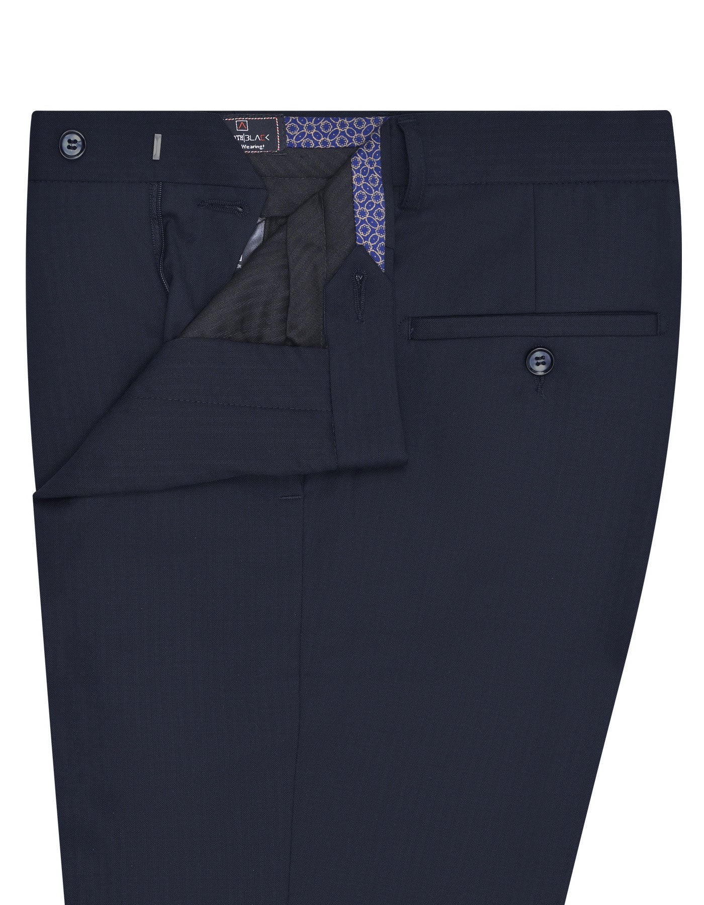 Navy Texture Formal Trouser Classic Fit FT2664C-32