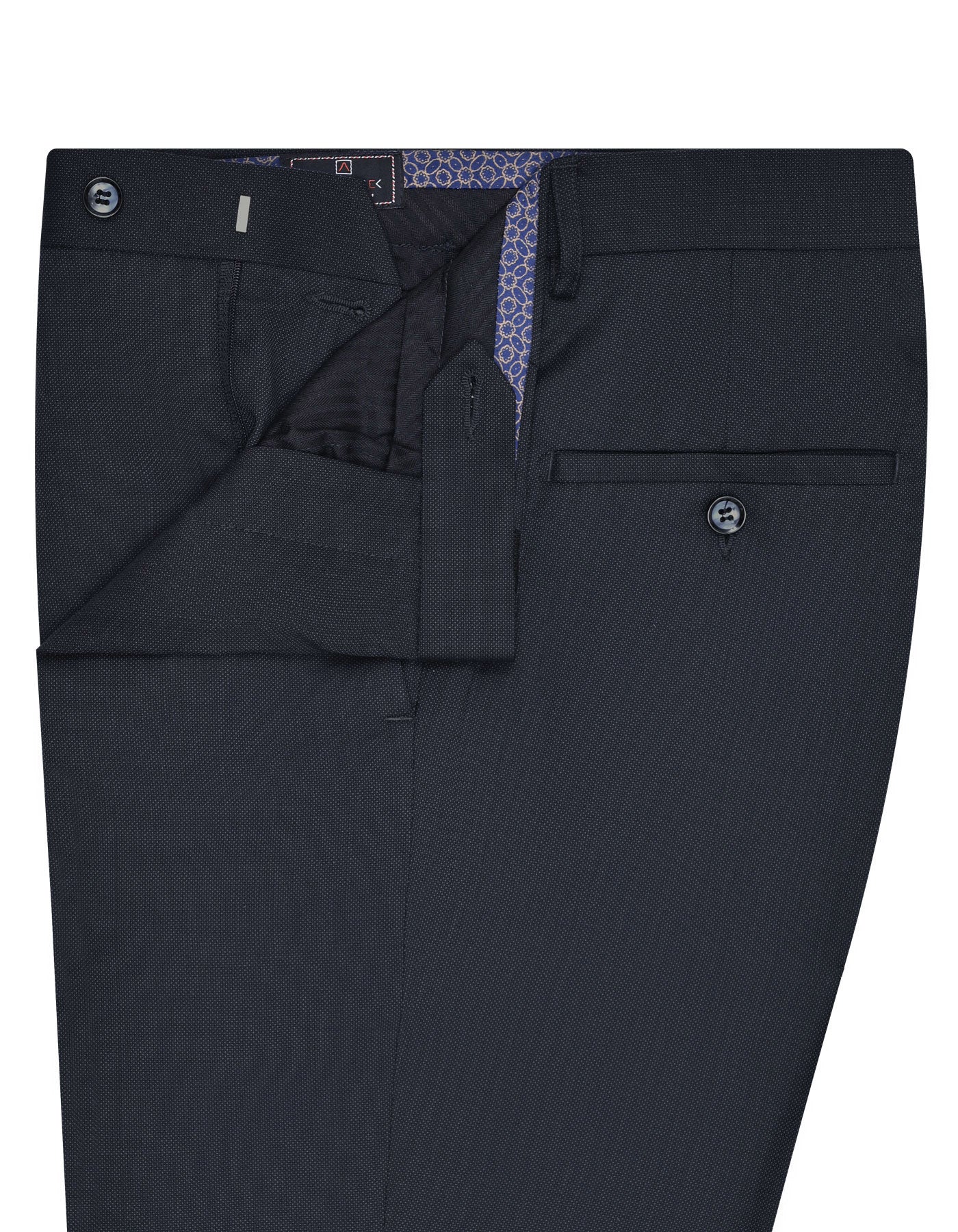 Navy Texture Formal Trouser Tailored Smart Fit FT2665S-32