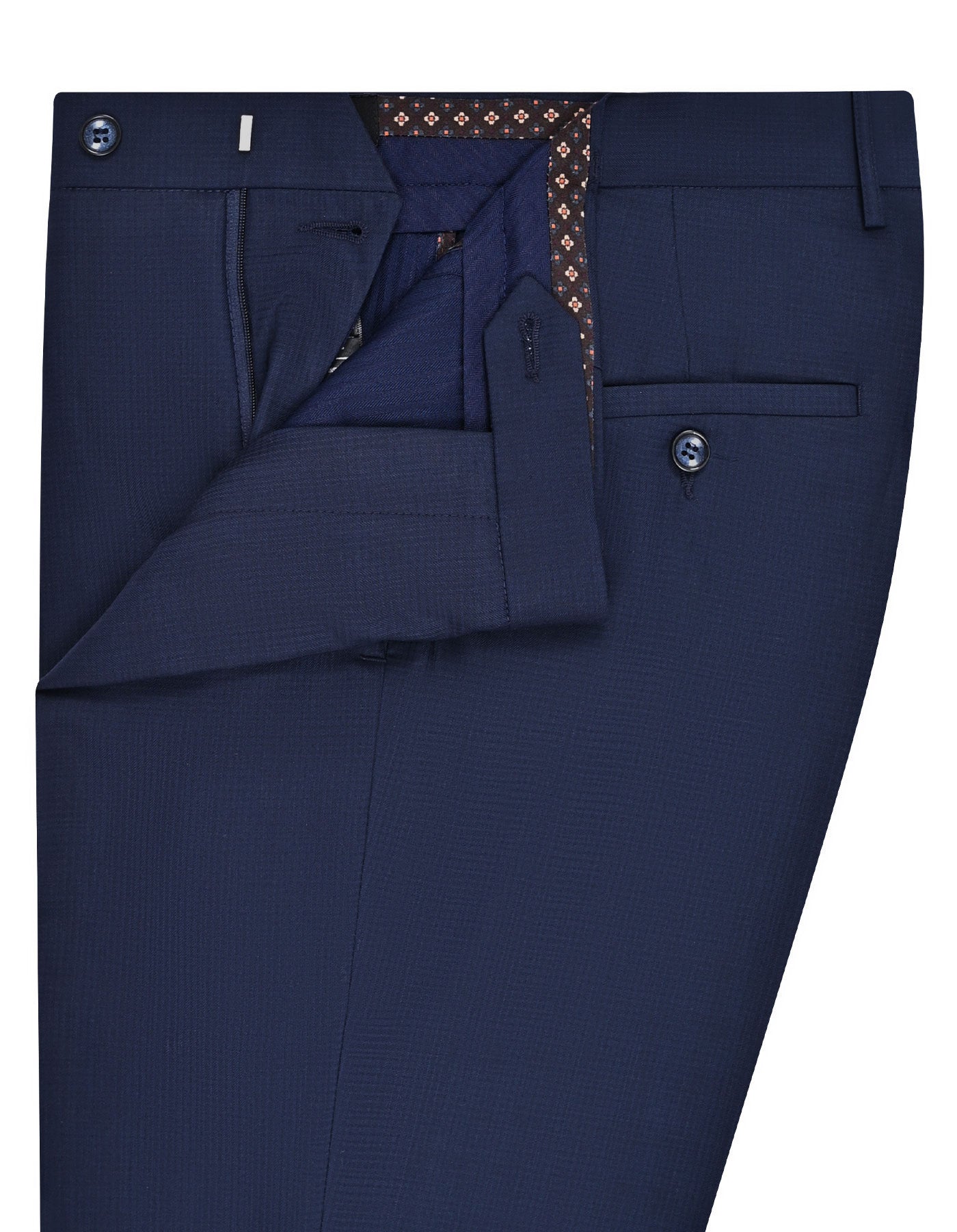 Navy Plain Formal Trouser Smart Fit FT2699-1S-32