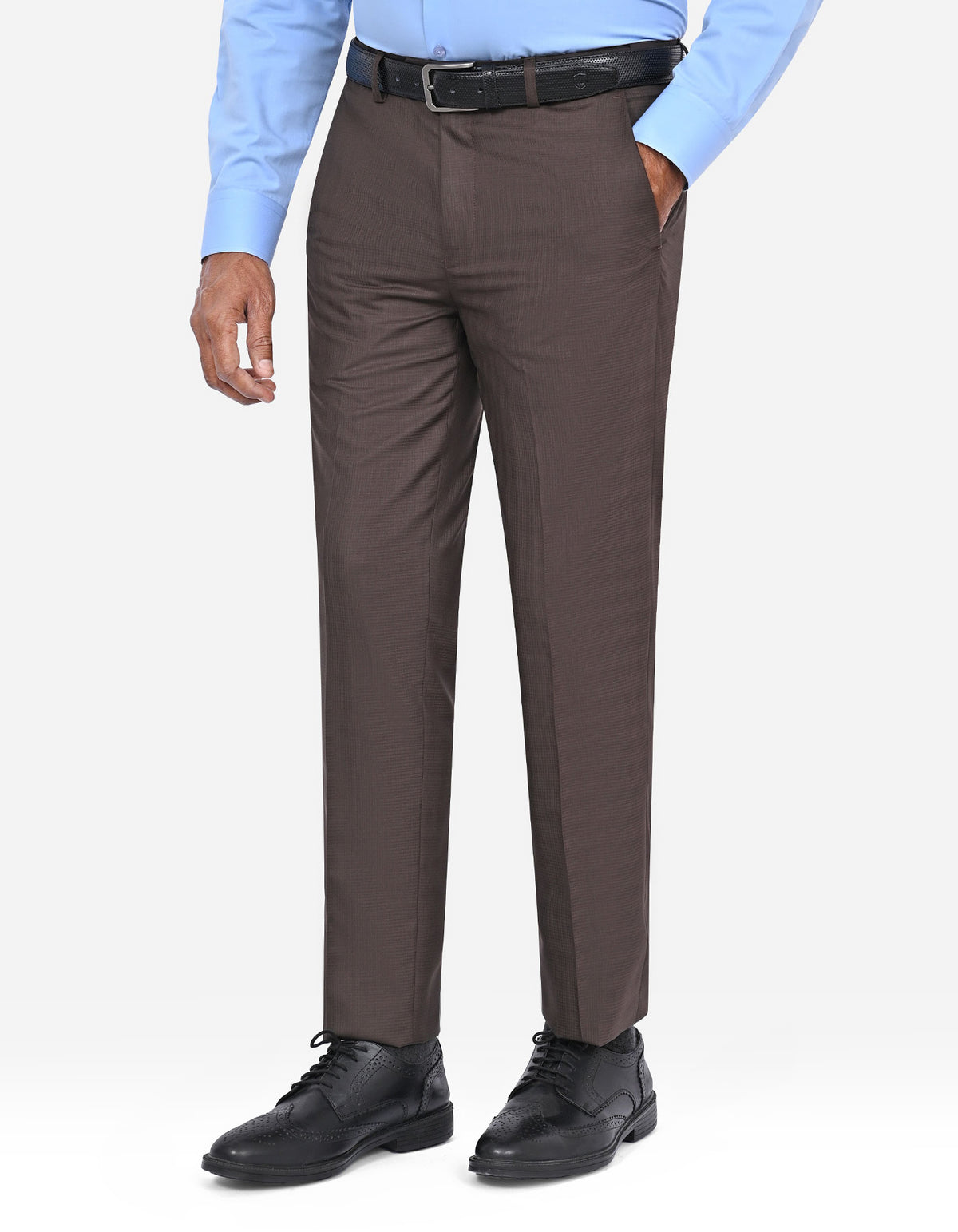 Chocolate Plain Formal Trouser Smart Fit FT2700-1S-30