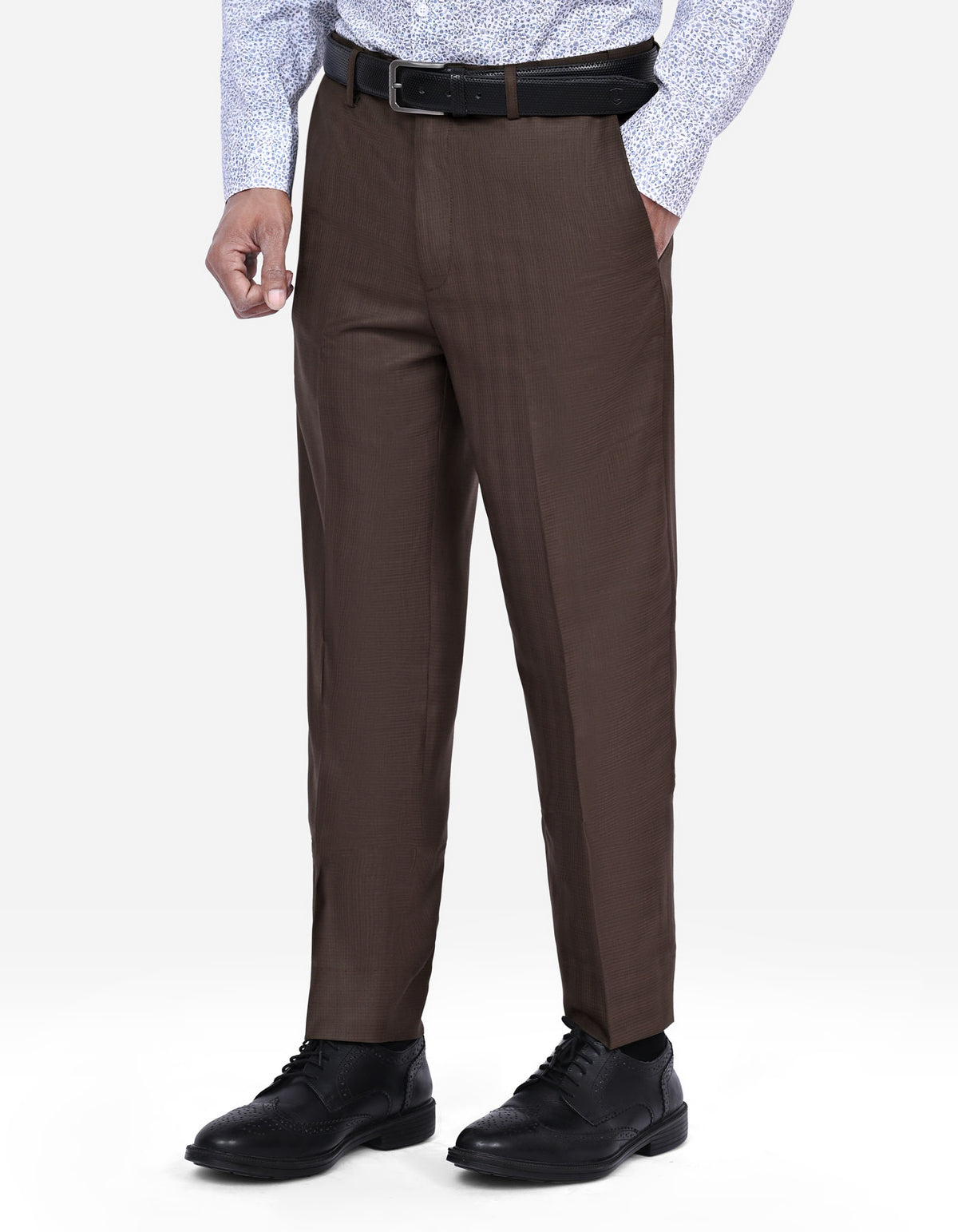 Chocolate Check Formal Trouser Smart Fit FT2700C-30