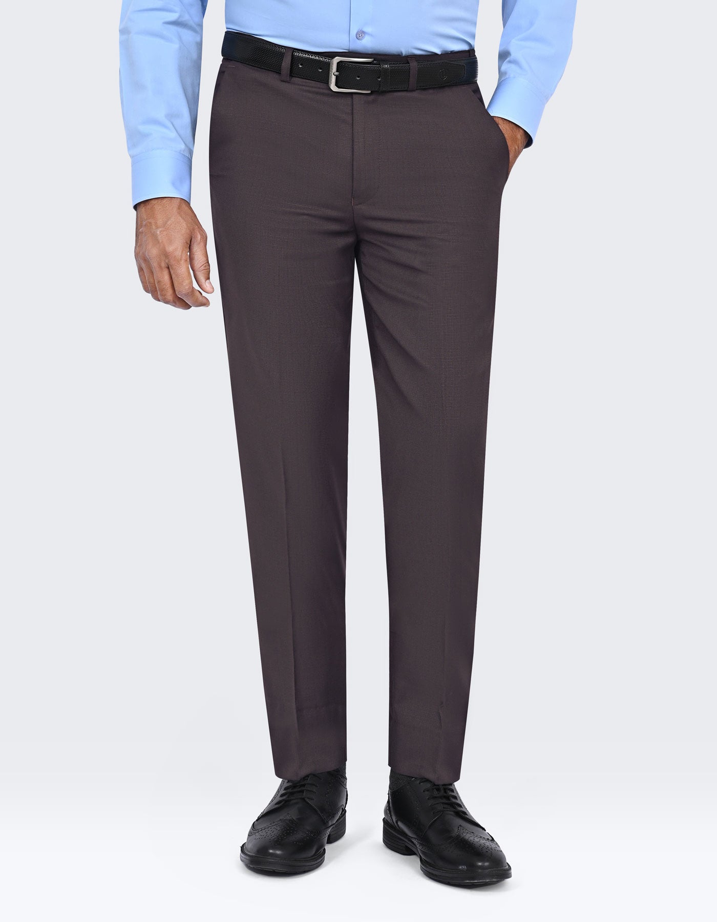 Chocolate Plain Formal Trouser Smart Fit FT2708-2S-30