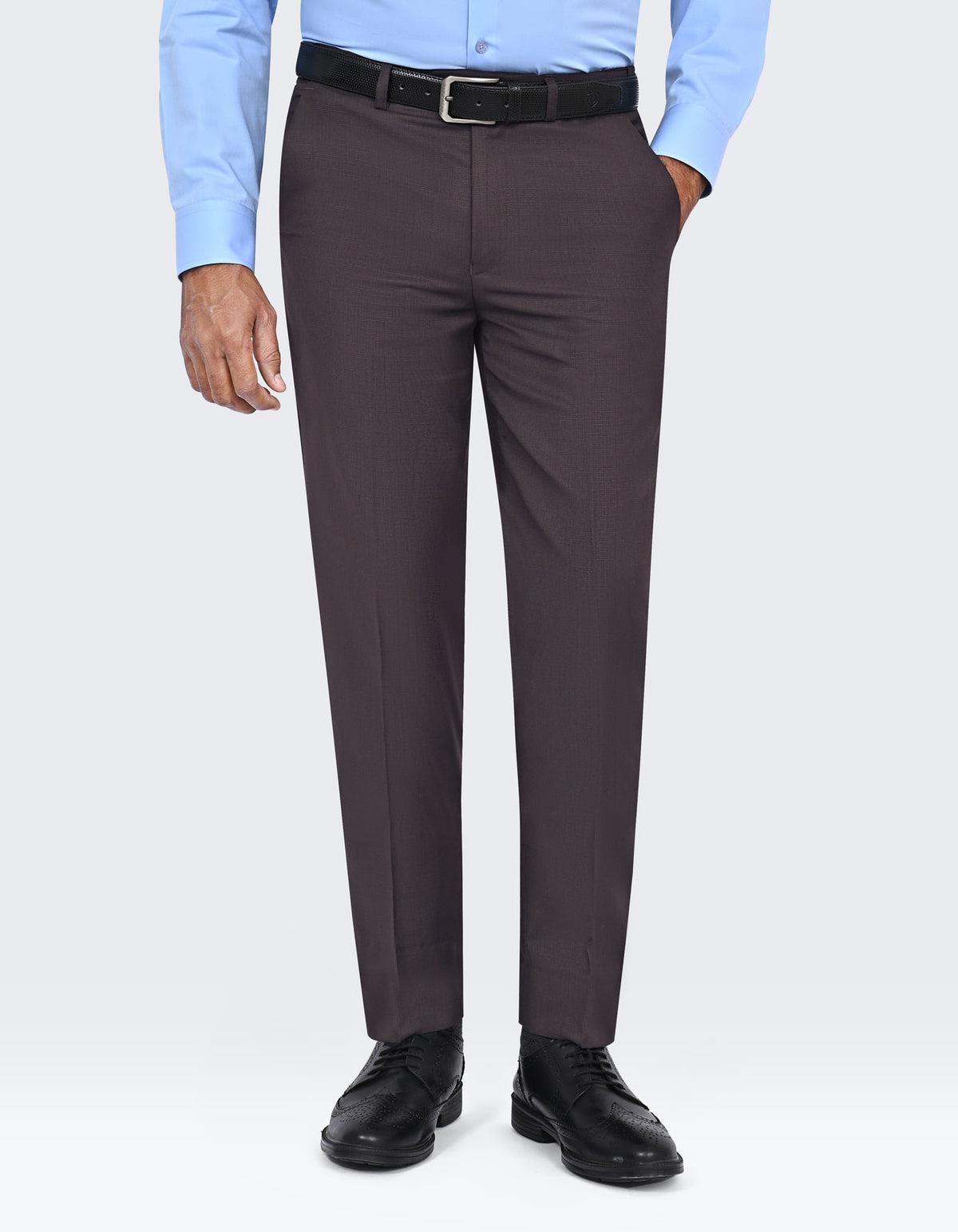 Chocolate Plain Formal Trouser Smart Fit FT2708-2S-30
