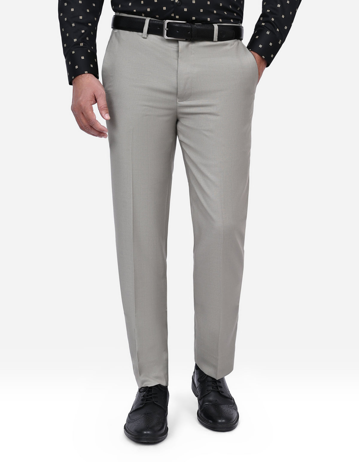 Taupe Texture Formal Trouser Classic Fit FT2709C-30