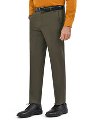 Olive Plain Formal Trouser Smart Fit FT2776-1S-30