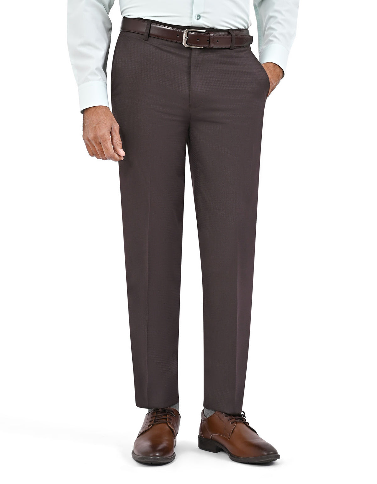Chocolate Plain Formal Trouser Classic Fit FT2778-1C-30