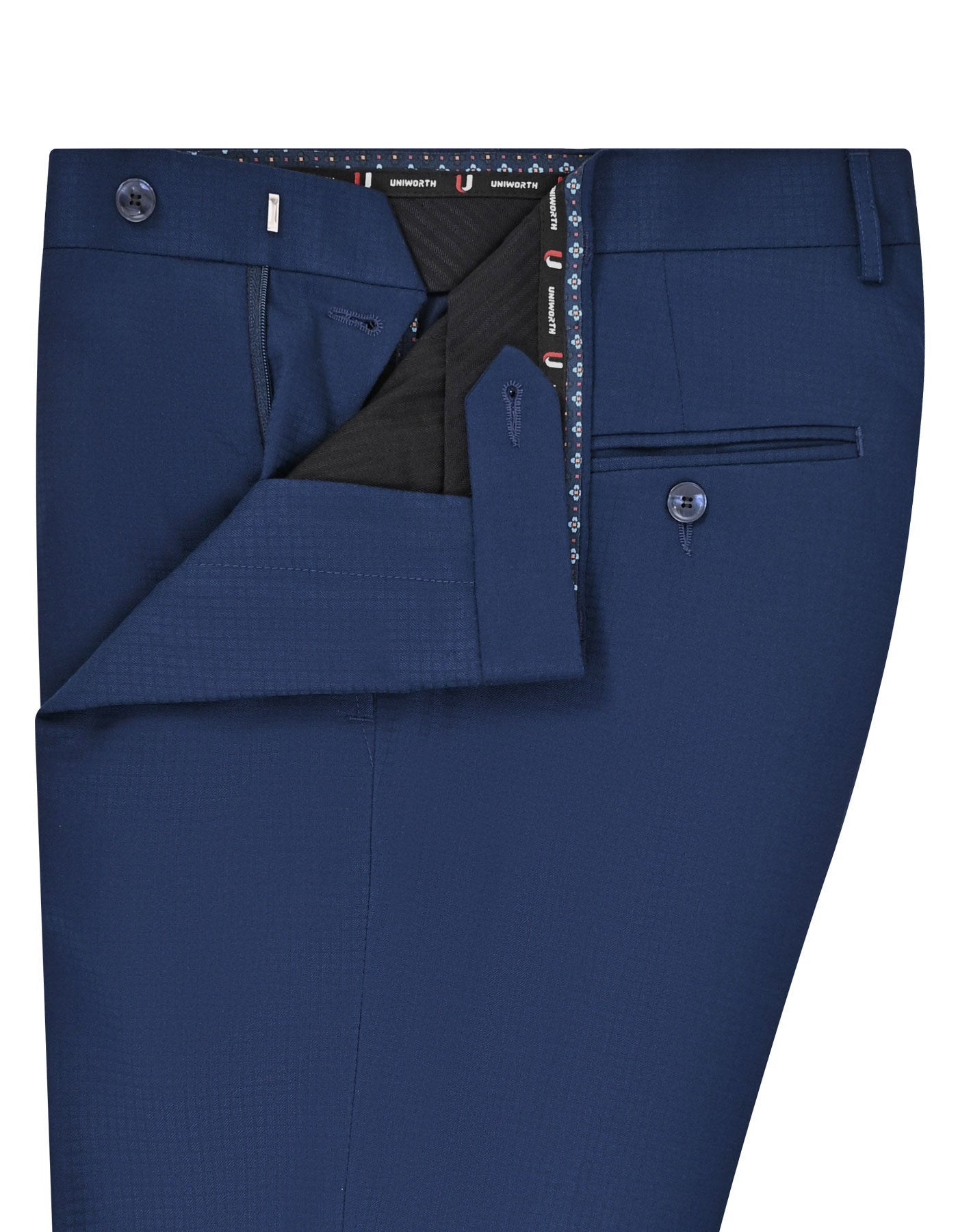 Navy Plain Formal Trouser Smart Fit FT2779-1S-32