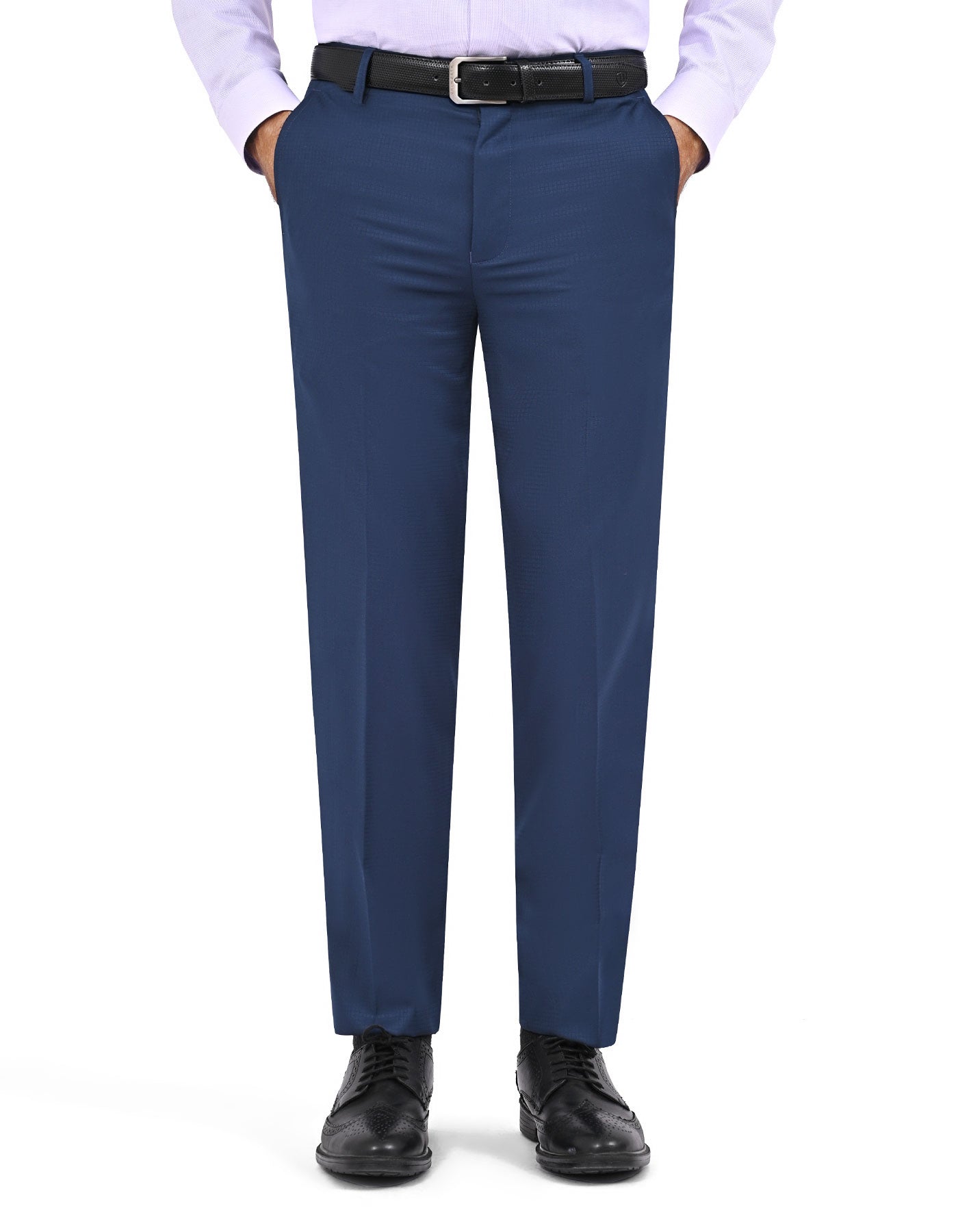 Navy Plain Formal Trouser Smart Fit FT2779-1S-30