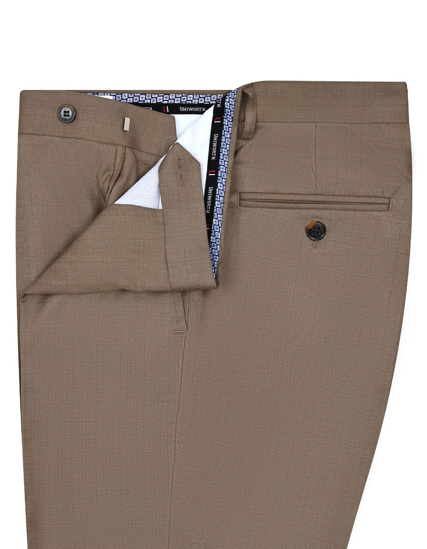 L Brown Texture Formal Trouser Classic Fit FT461C-32