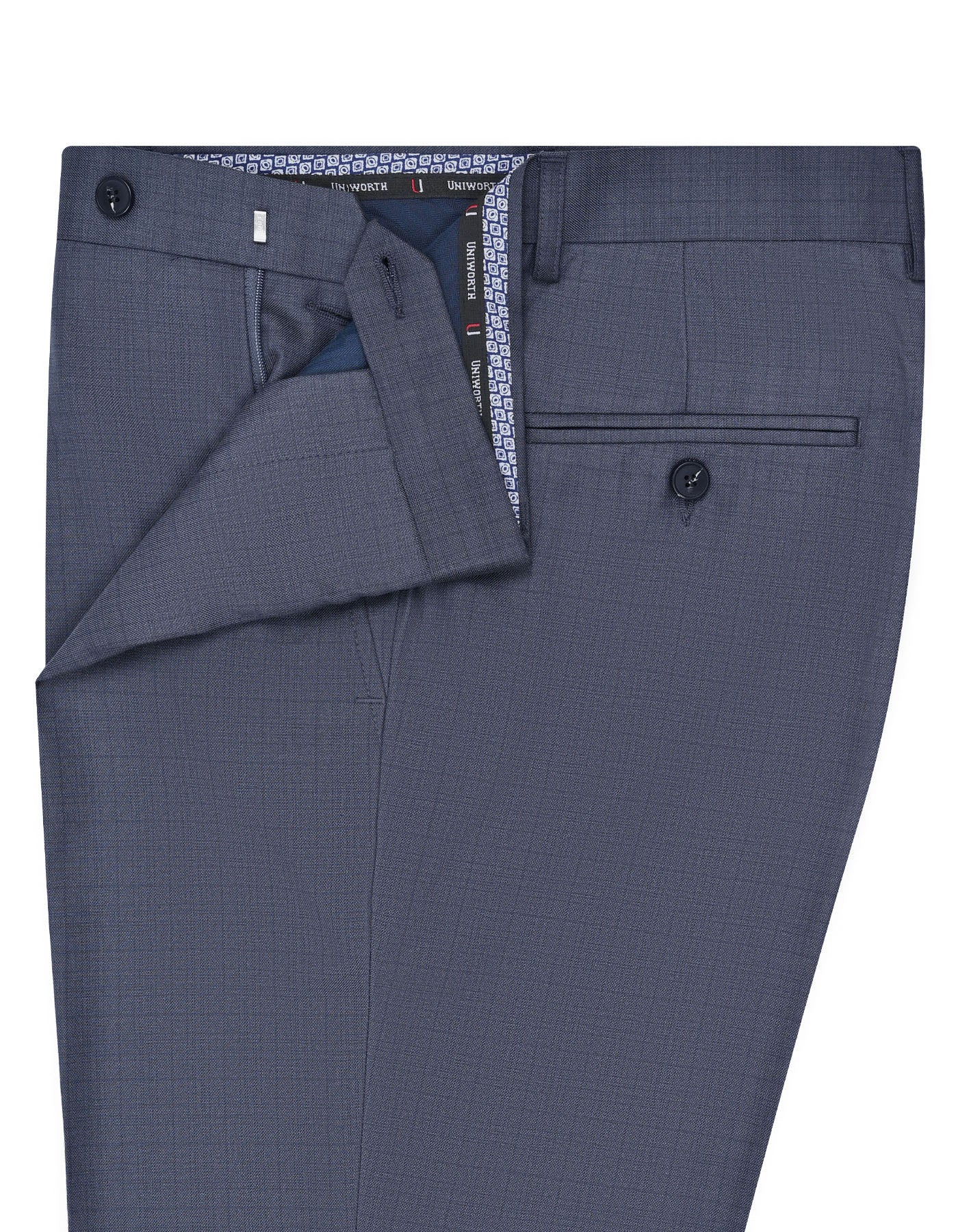 L Charcoal Texture Formal Trouser Tailored Smart Fit FT463S-32