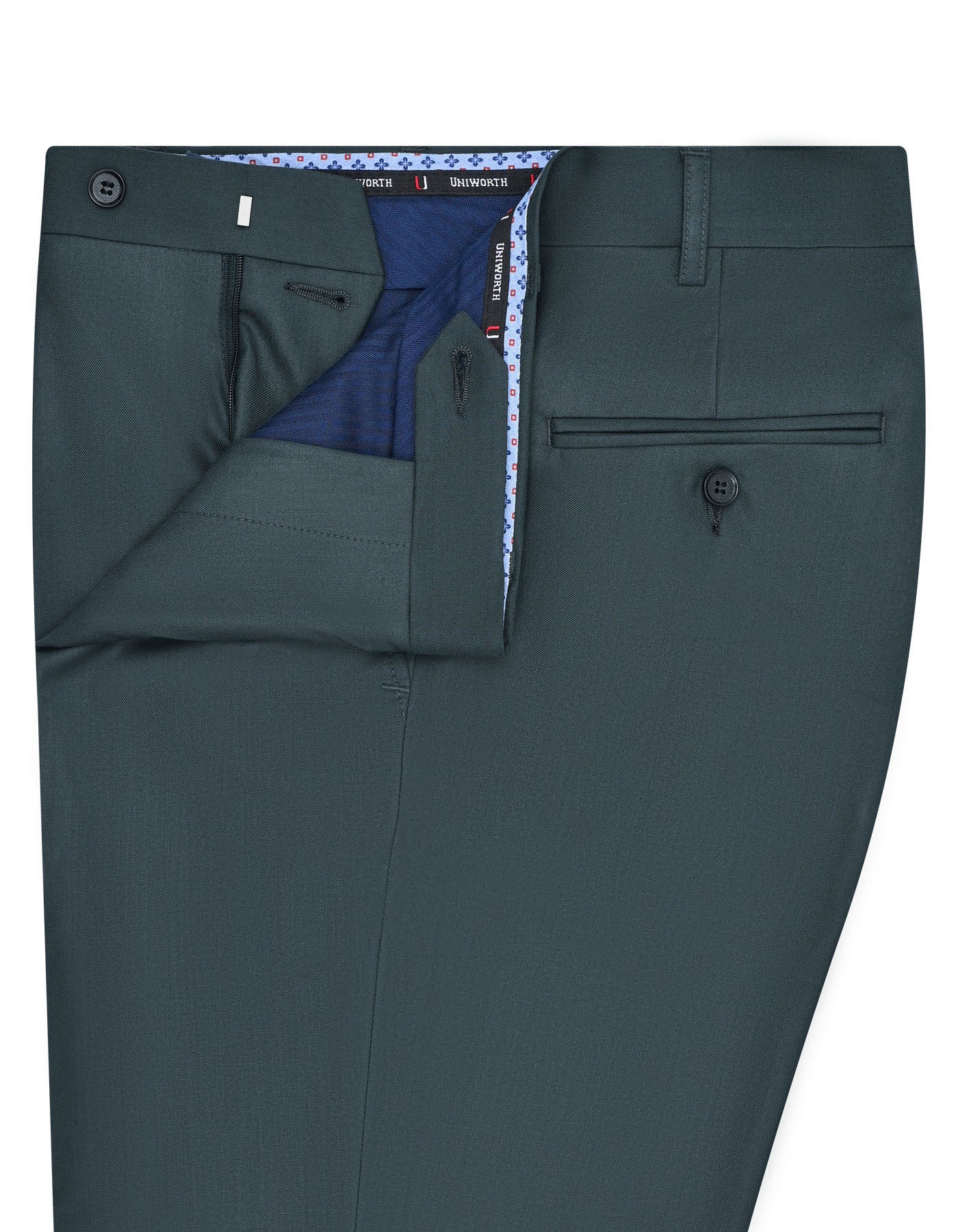 Green Plain Formal Trouser Tailored Smart Fit FT468S-32