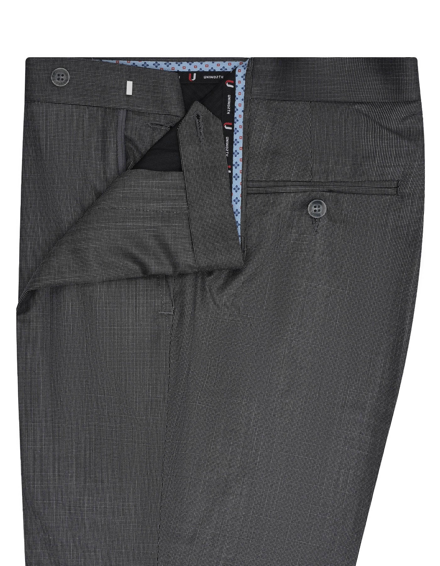 D Grey Texture Formal Trouser Classic Fit FT472C-32
