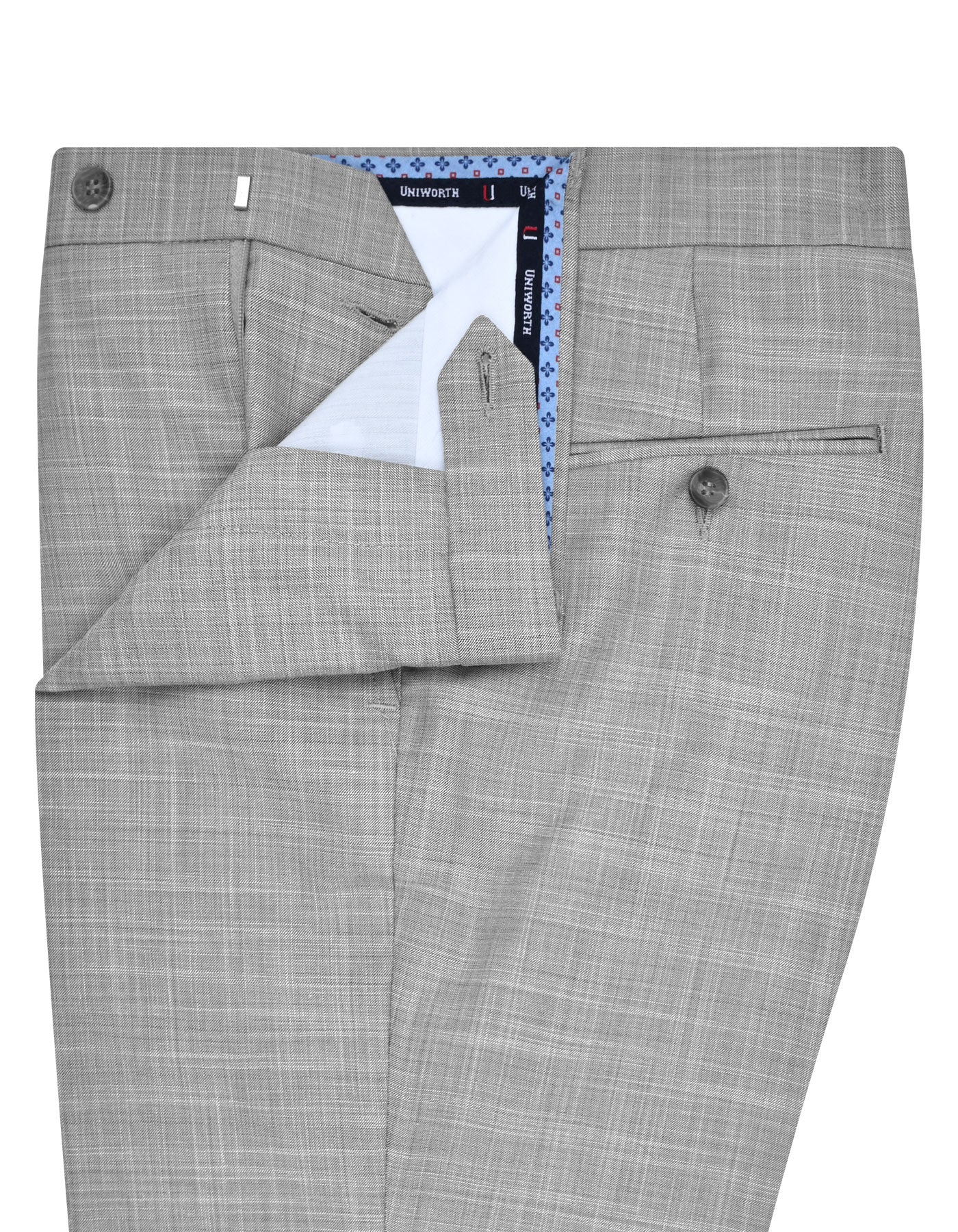 L Brown Texture Formal Trouser Classic Fit FT477-1C-32