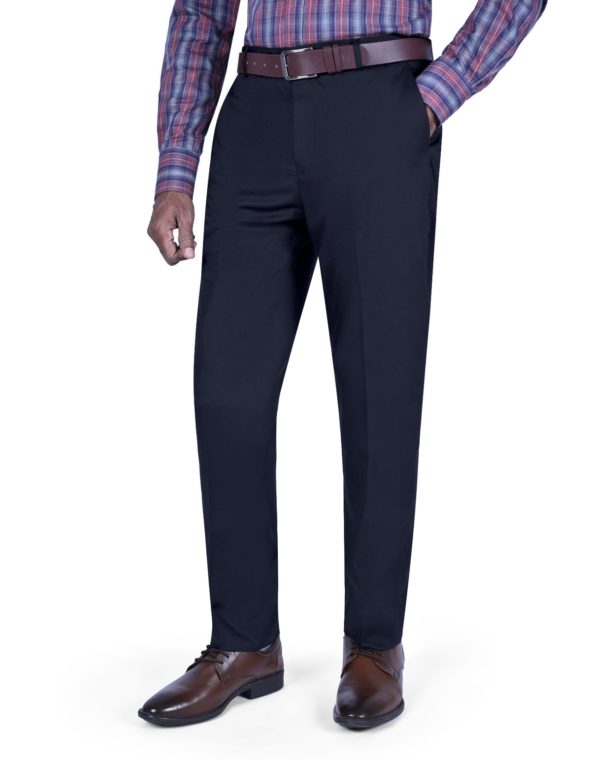 Navy Plain Formal Trouser Classic Fit FT490-4C-30