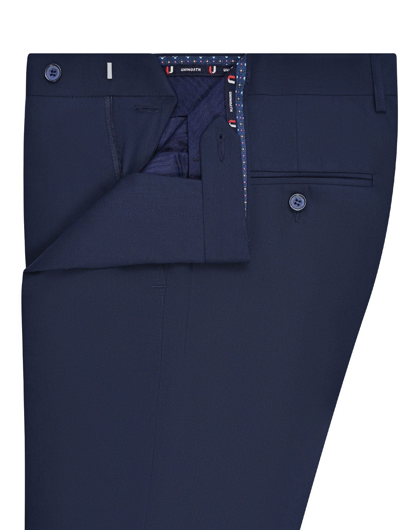 Navy Plain Formal Trouser Classic Fit FT493C-32