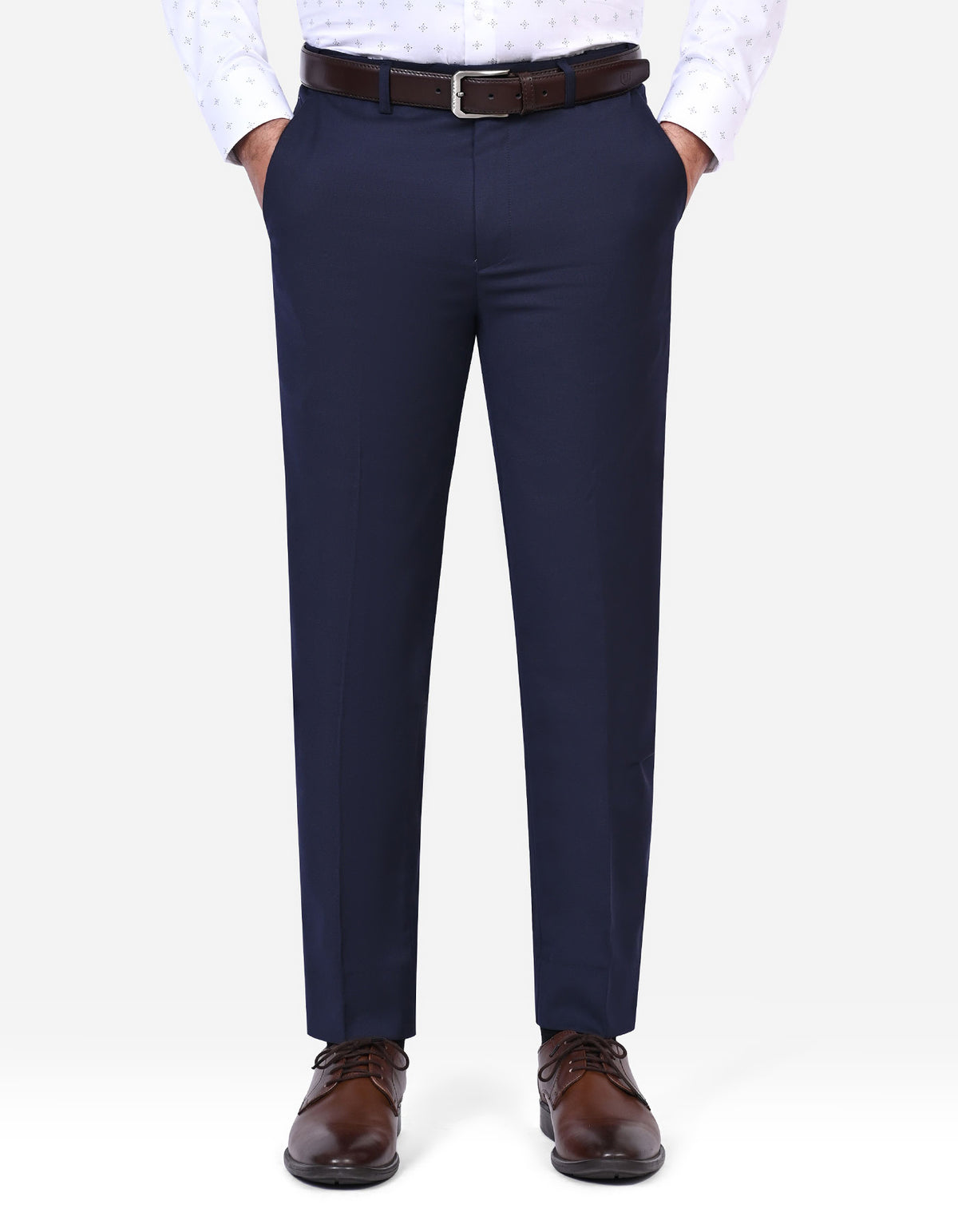 Navy Plain Formal Trouser Classic Fit FT494C-30
