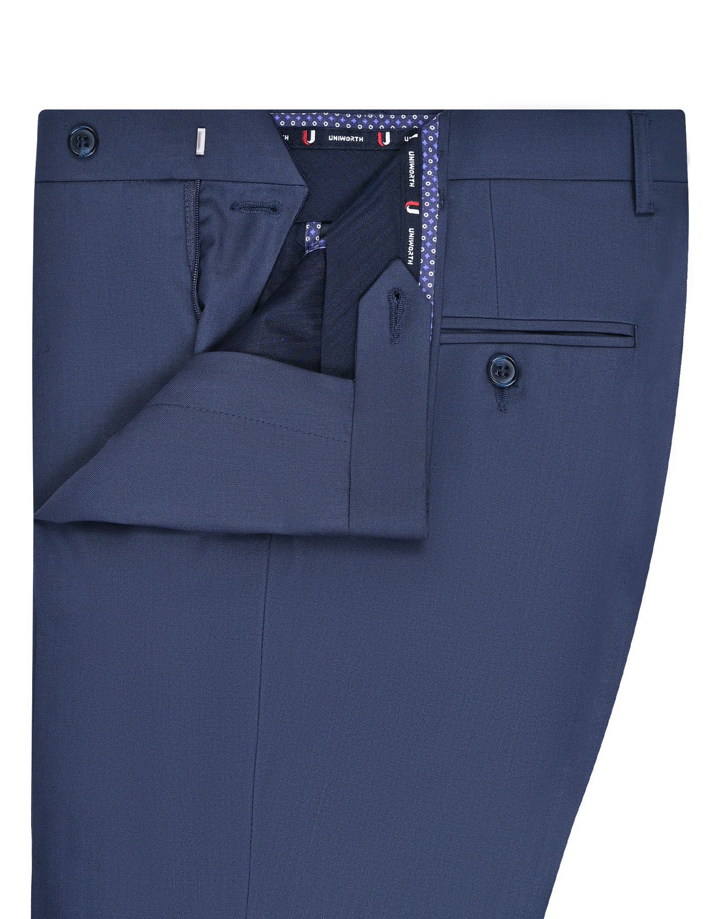 Blue Plain Formal Trouser Classic Fit FT503-1C-32