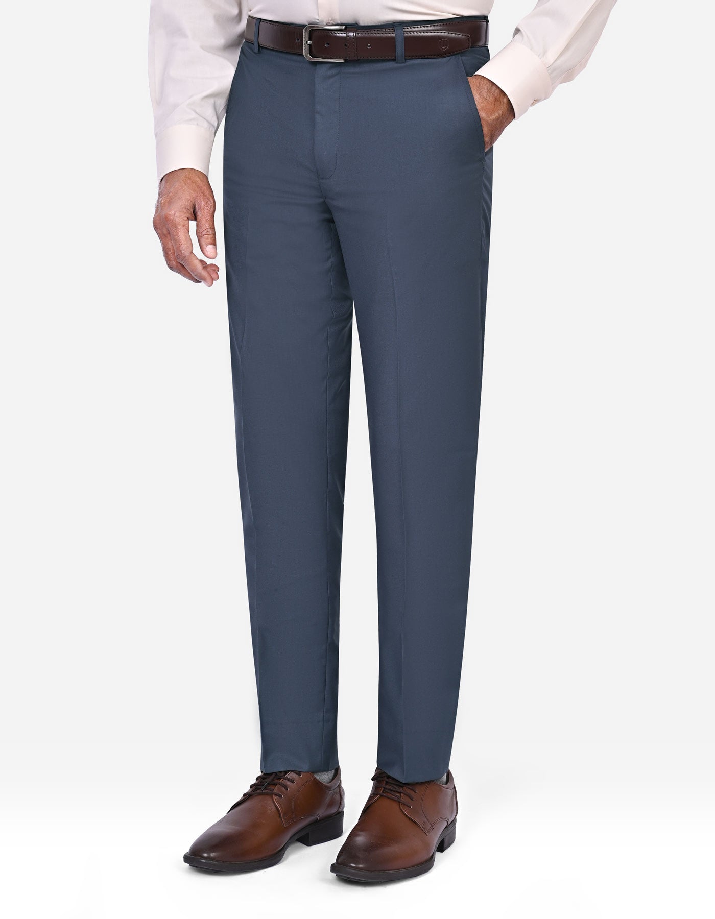 Blue Plain Formal Trouser Classic Fit FT503-2C-30