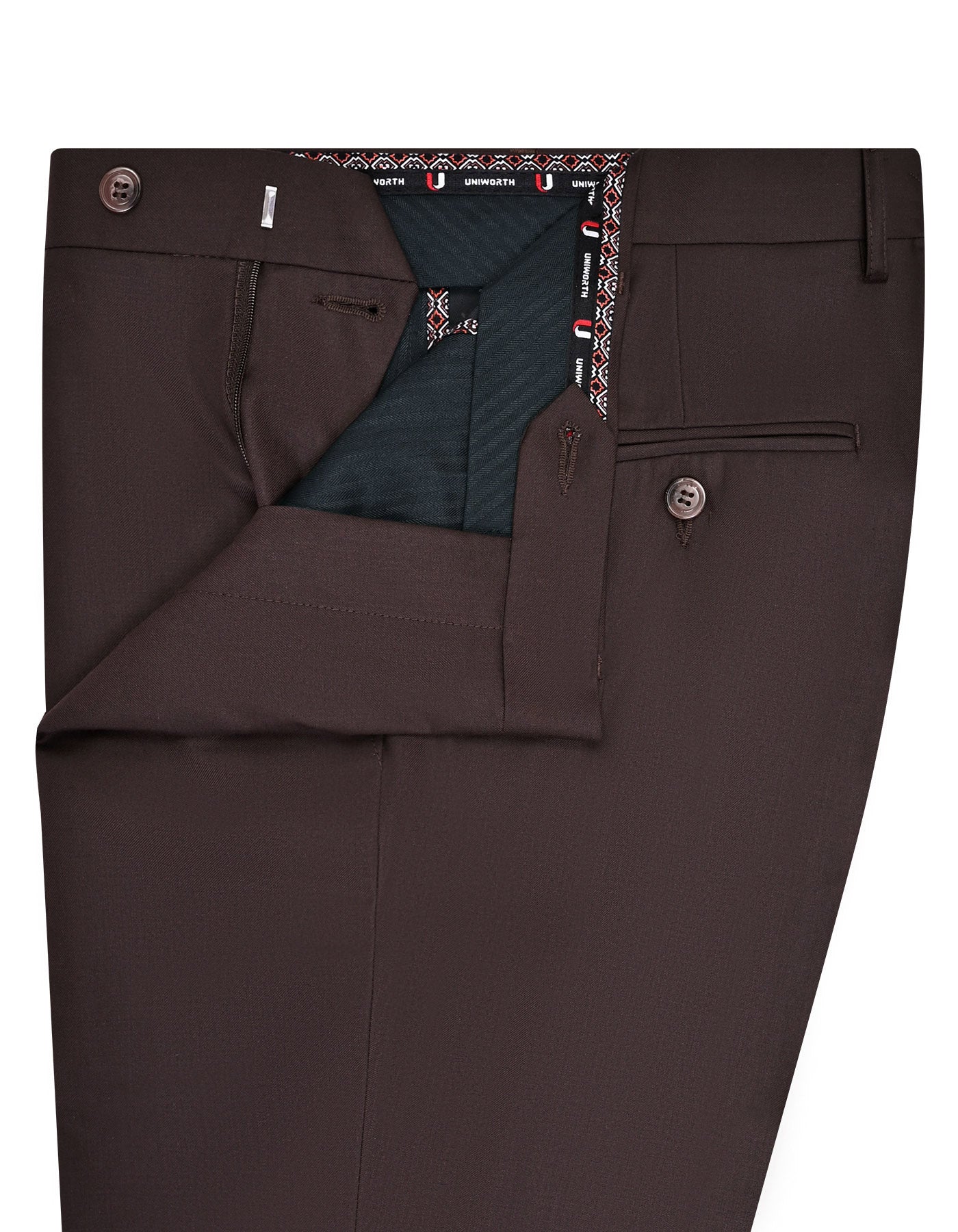 Chocolate Plain Formal Trouser Classic Fit FT504-1C-32