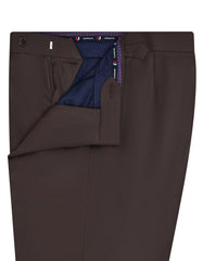 Chocolate Plain Formal Trouser Tailored Smart Fit FT505S-34