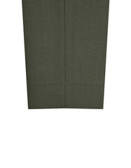 D Olive Plain Smart Fit Formal Trouser