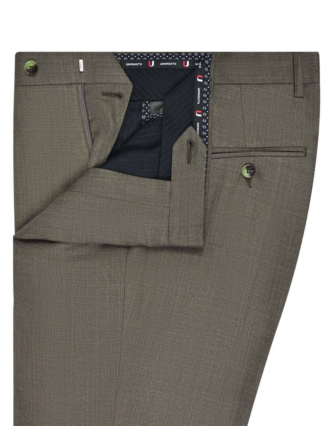 L Olive Texture Formal Trouser Smart Fit FT510-1S-32