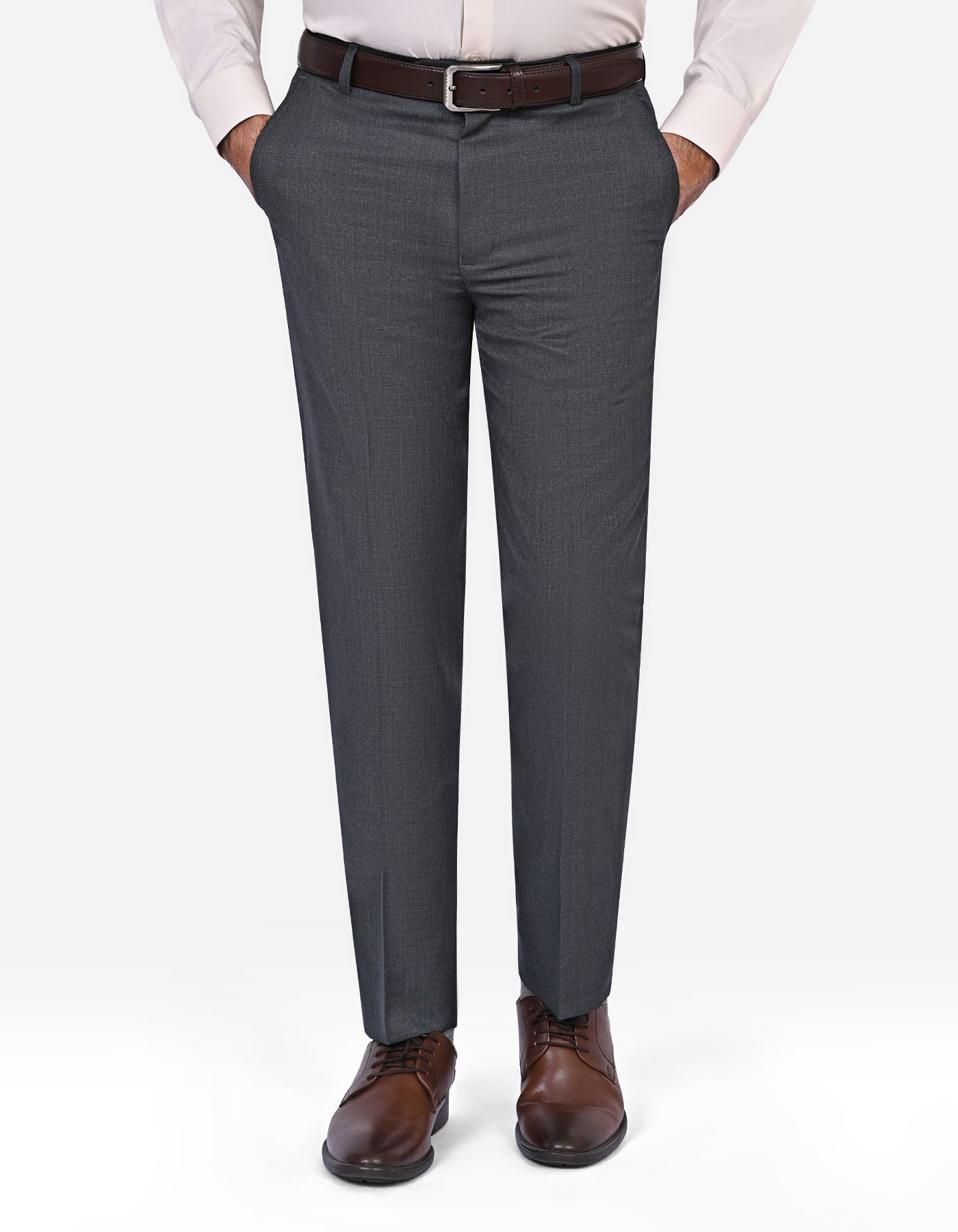 D Charcoal Plain Formal Trouser Classic Fit FT513-1C-30