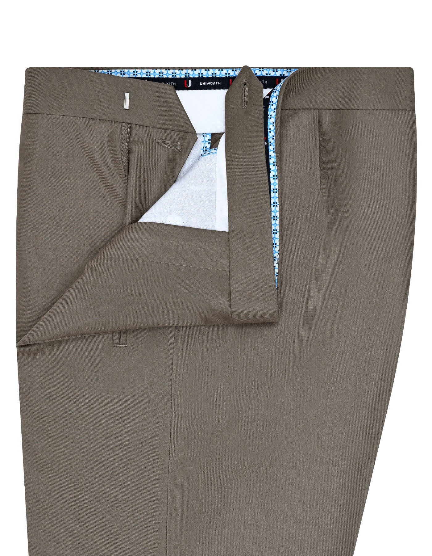 Beige Plain Formal Trouser Classic Fit FT520C-34