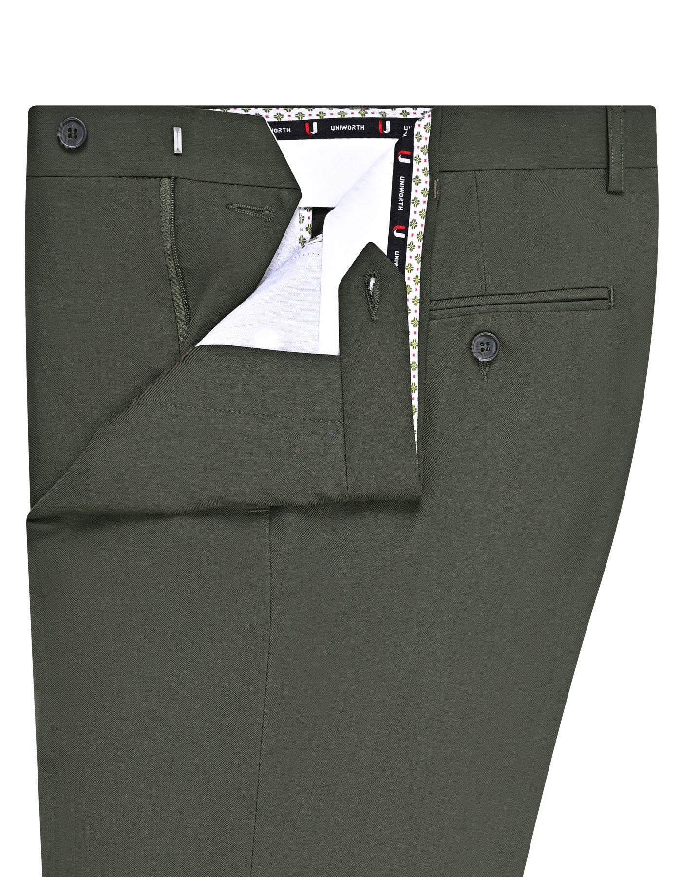 Olive Plain Formal Trouser Smart Fit FT521-1S-32