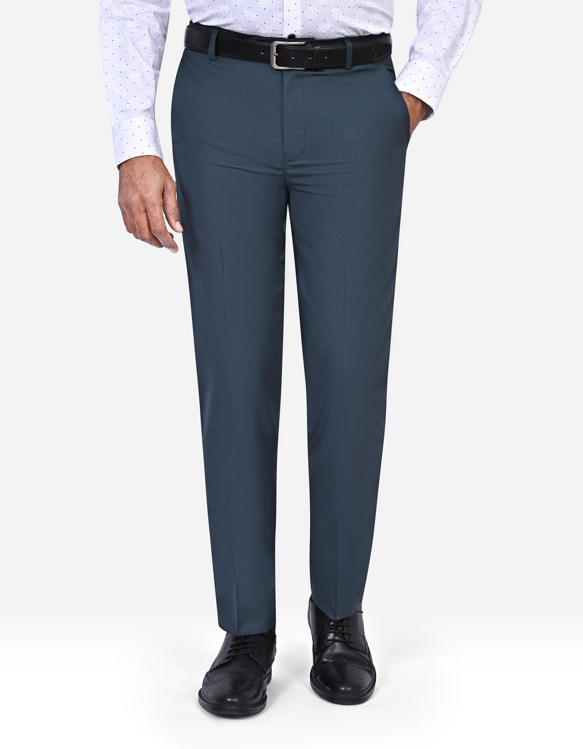 Green Plain Formal Trouser Smart Fit FT523S-30