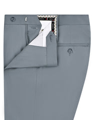 Grey Plain Classic Fit Formal Trouser