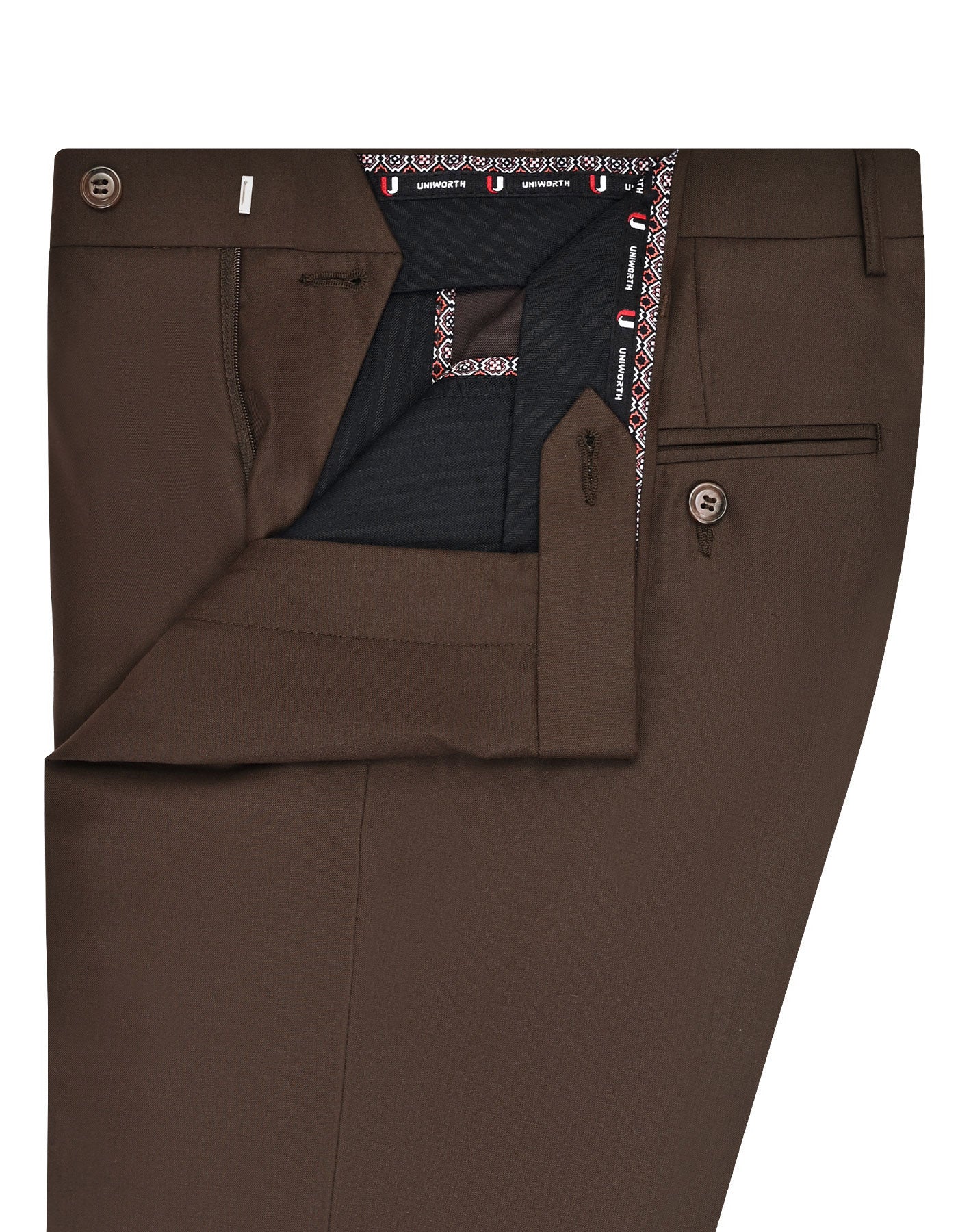 Chocolate Plain Formal Trouser Tailored Smart Fit FT529S-32
