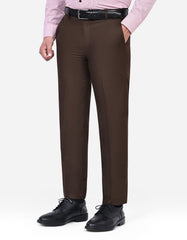 Chocolate Plain Formal Trouser Tailored Smart Fit FT529S-30