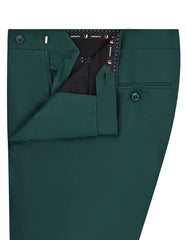Green Plain Classic Fit Formal Trouser