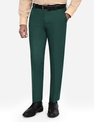 Green Plain Classic Fit Formal Trouser