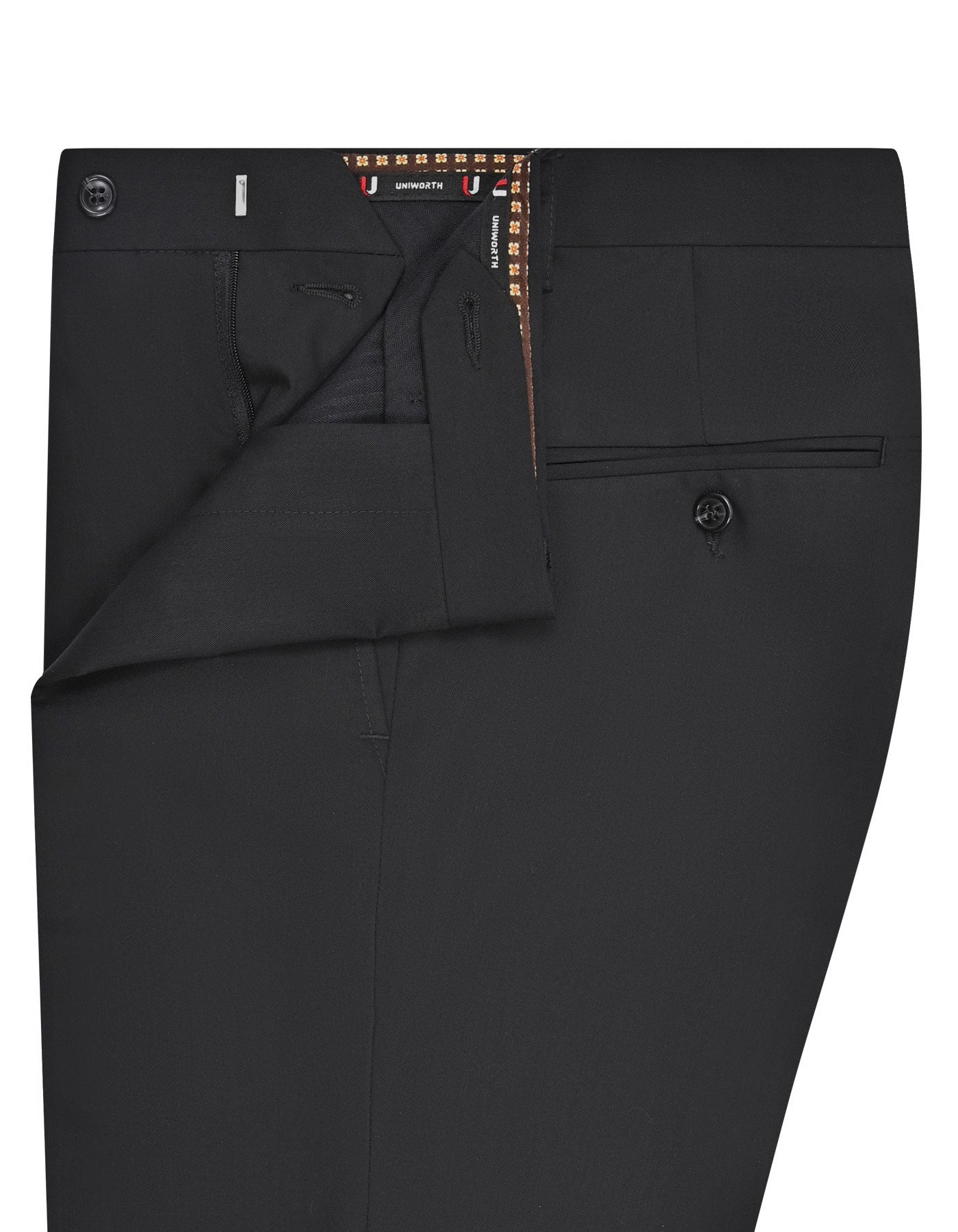 Black Plain Formal Trouser Tailored Smart Fit FT567-3S-32