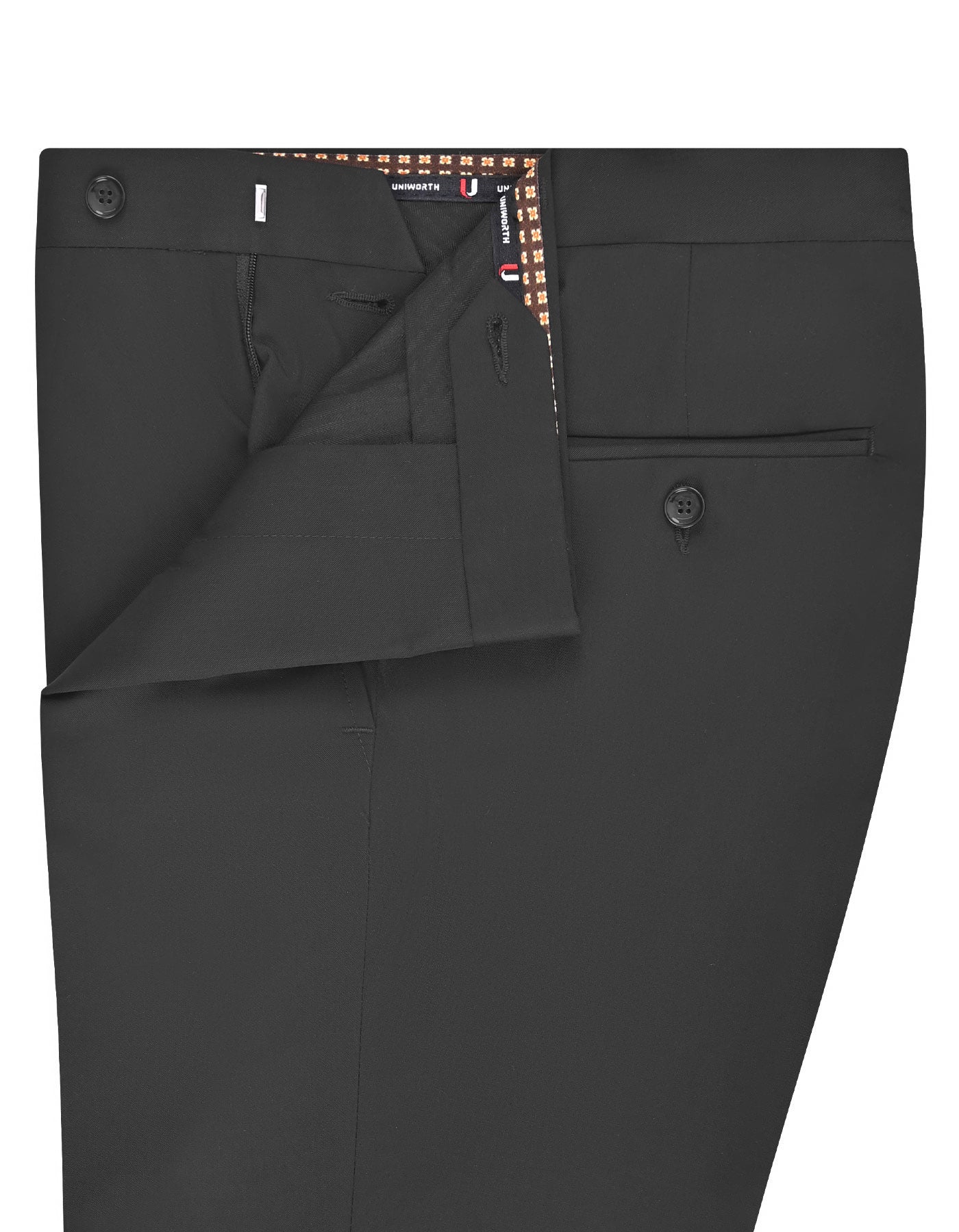 Black Plain Formal Trouser Tailored Smart Fit FT570-3S-34