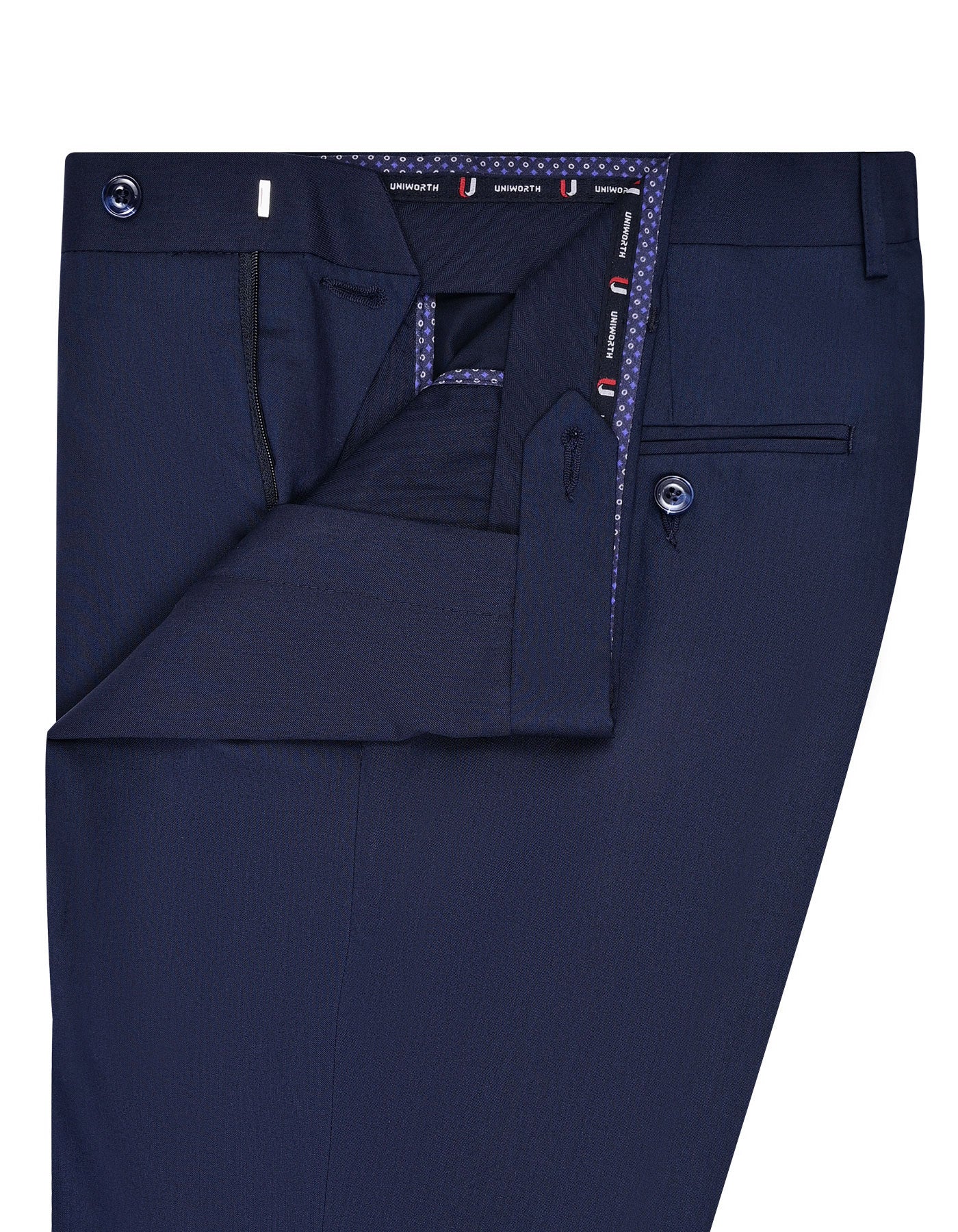 Navy Plain Formal Trouser Tailored Smart Fit FT571-2S-32