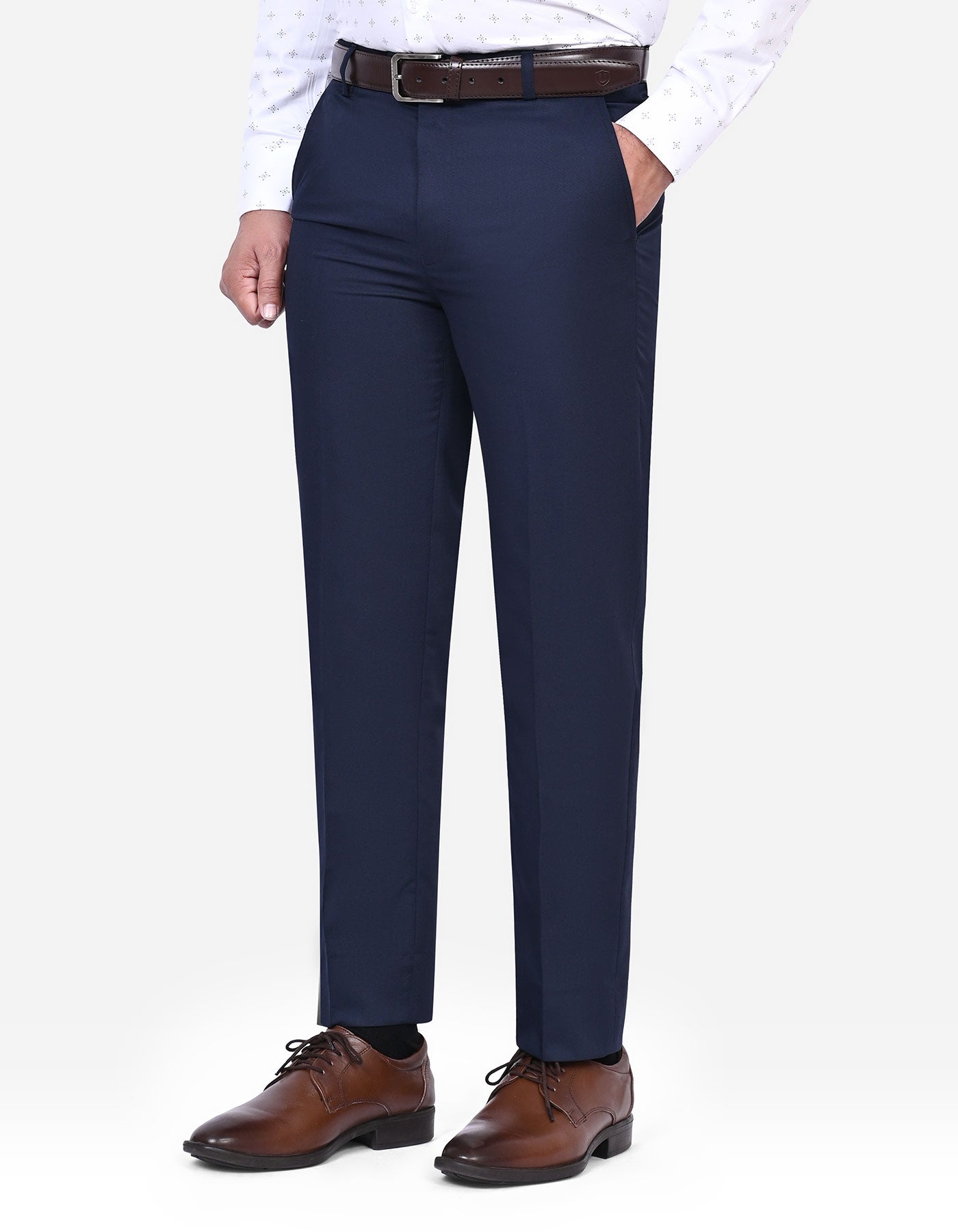 Navy Plain Formal Trouser Tailored Smart Fit FT571-2S-30