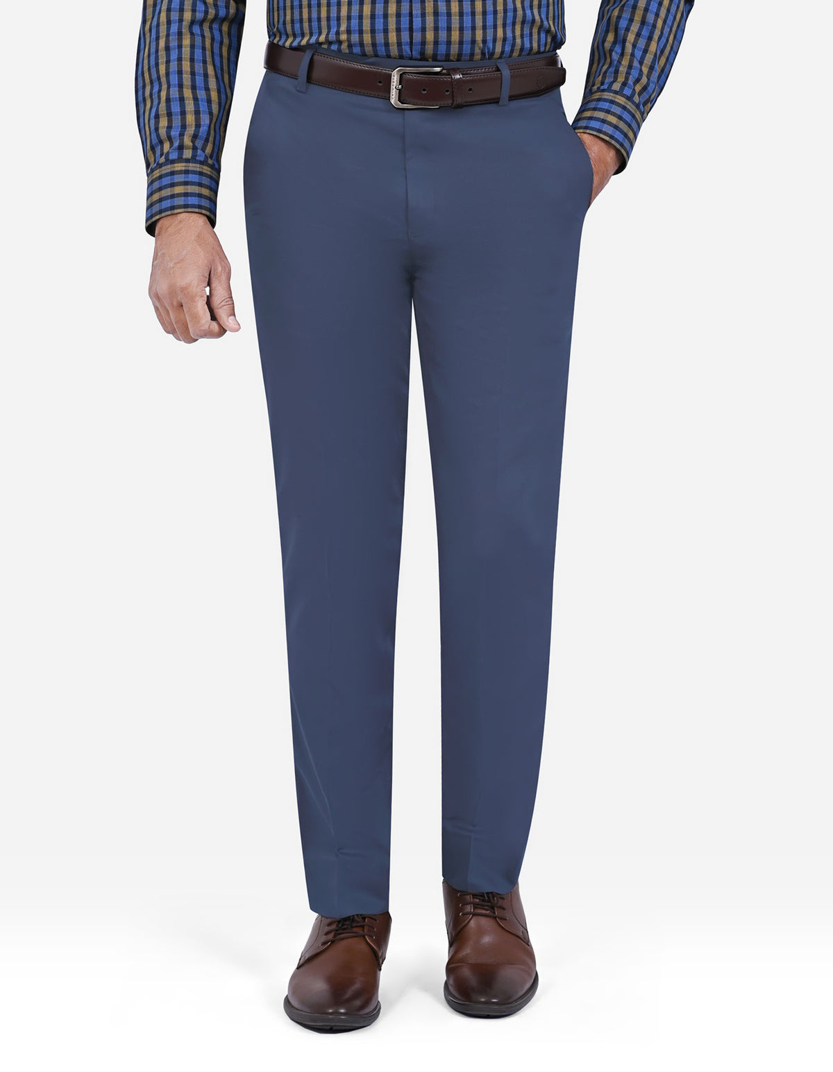 Navy Plain Formal Trouser Classic Fit FT571-3C-32