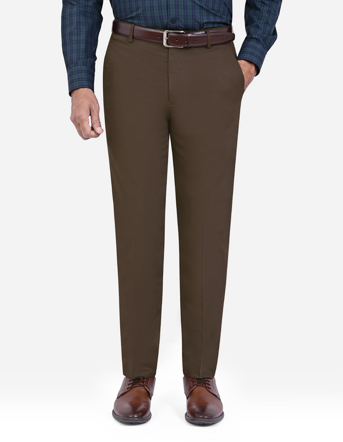 Chocolate Plain Formal Trouser Classic Fit FT573-3C-32