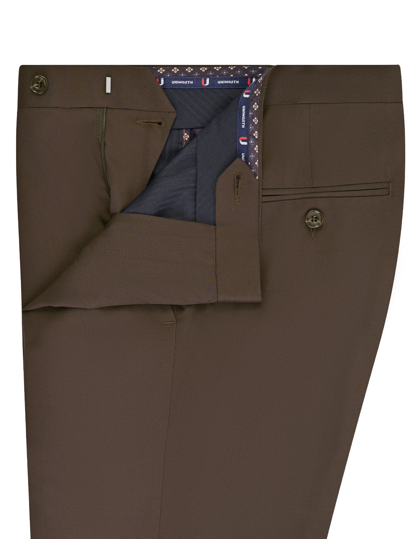 Chocolate Plain Formal Trouser Tailored Smart Fit FT573-3S-34