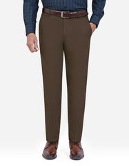 Chocolate Plain Formal Trouser Tailored Smart Fit FT573-3S-32