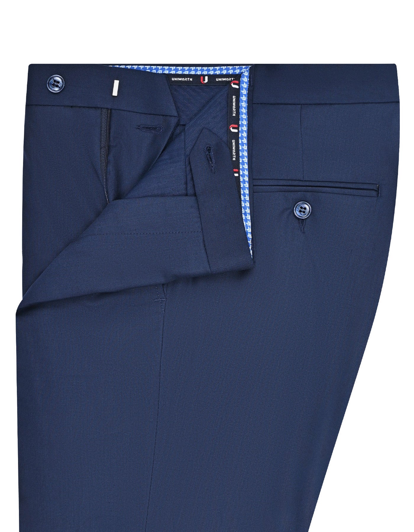 D Blue Plain Formal Trouser Classic Fit FT576C-32