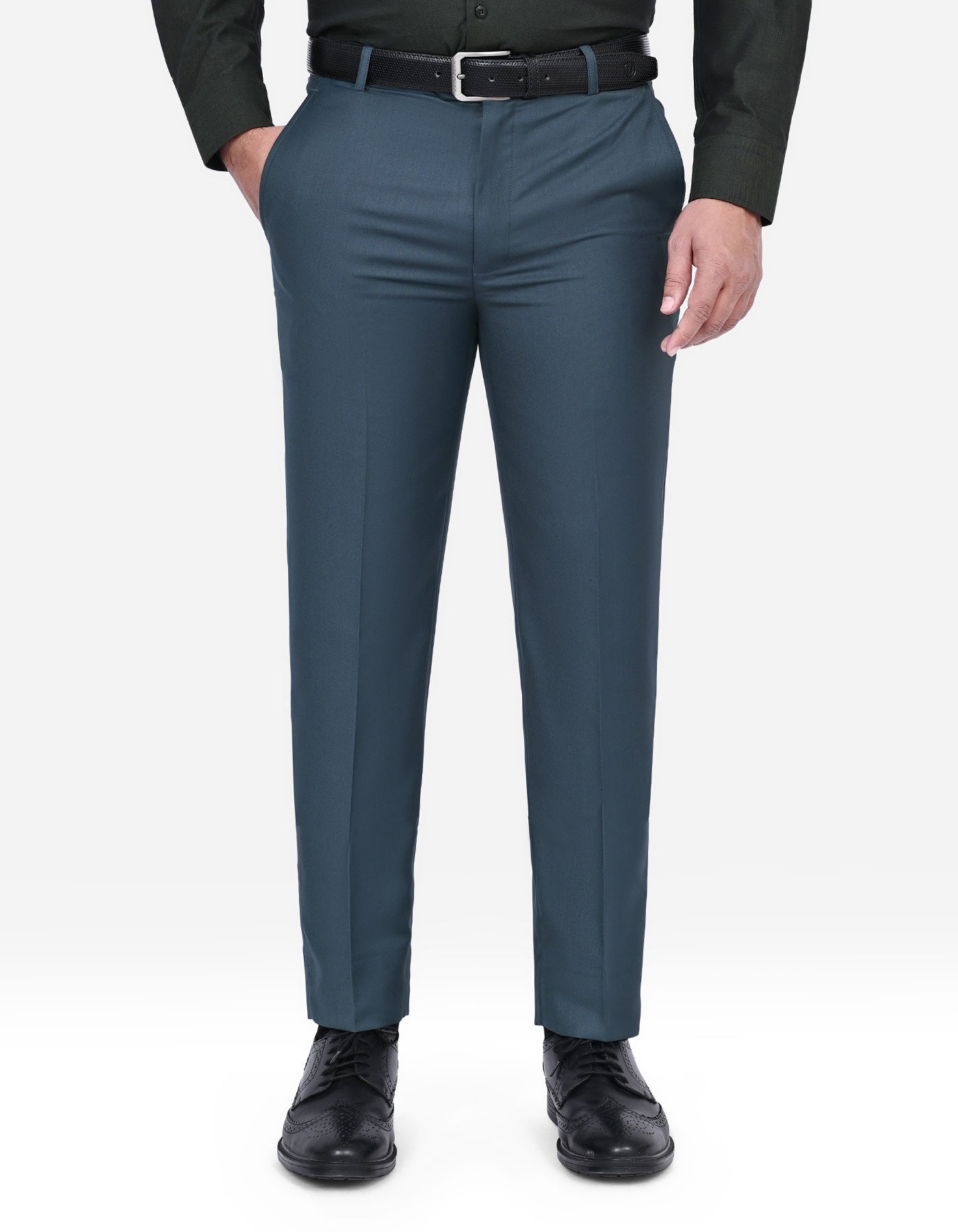 D Grey Plain Formal Trouser Classic Fit FT580C-30
