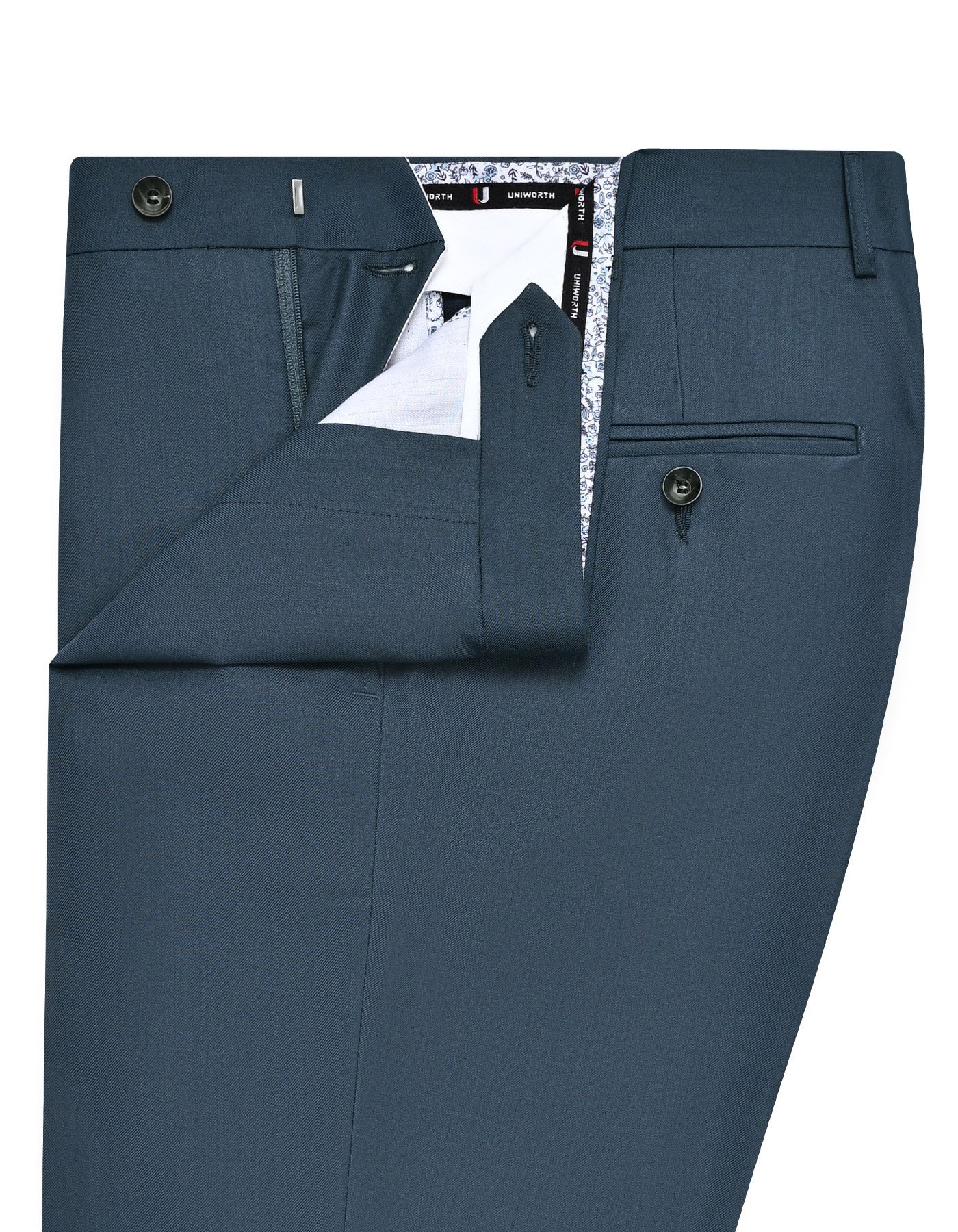 D Grey Plain Formal Trouser Smart Fit FT580S-32