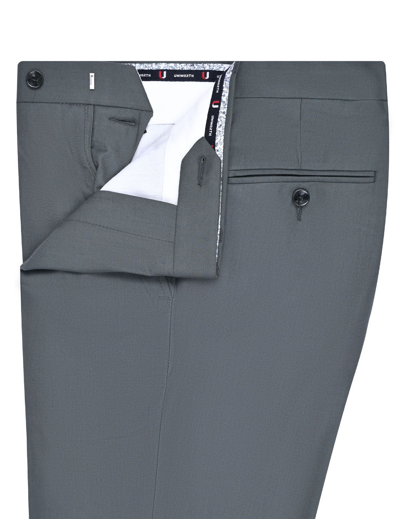 M Grey Plain Formal Trouser Classic Fit FT581-1C-32